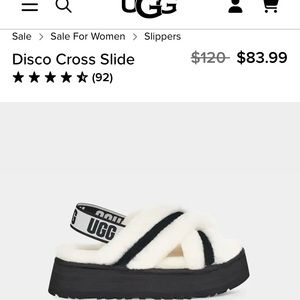 Brand New!!Ugg Disco Cross Slides/NWT